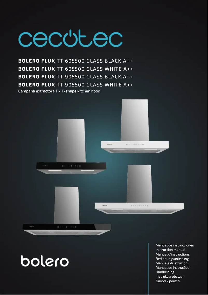 Page 1 de la notice Manuel utilisateur Cecotec Bolero Flux TT 605500