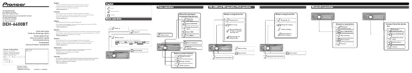 Image de la première page du manuel de l'appareil DEH-6400BT
