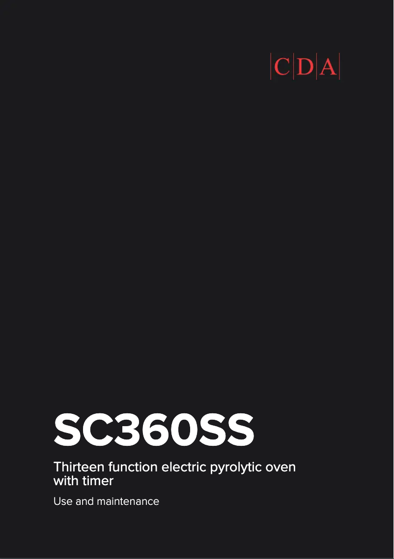 Page n°1 - Manuel utilisateur CDA SC360SS