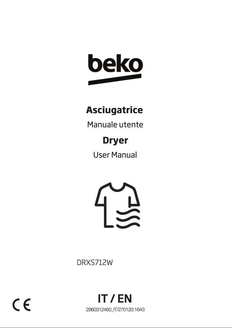 Page 1 de la notice Manuel utilisateur Beko DRXS712W