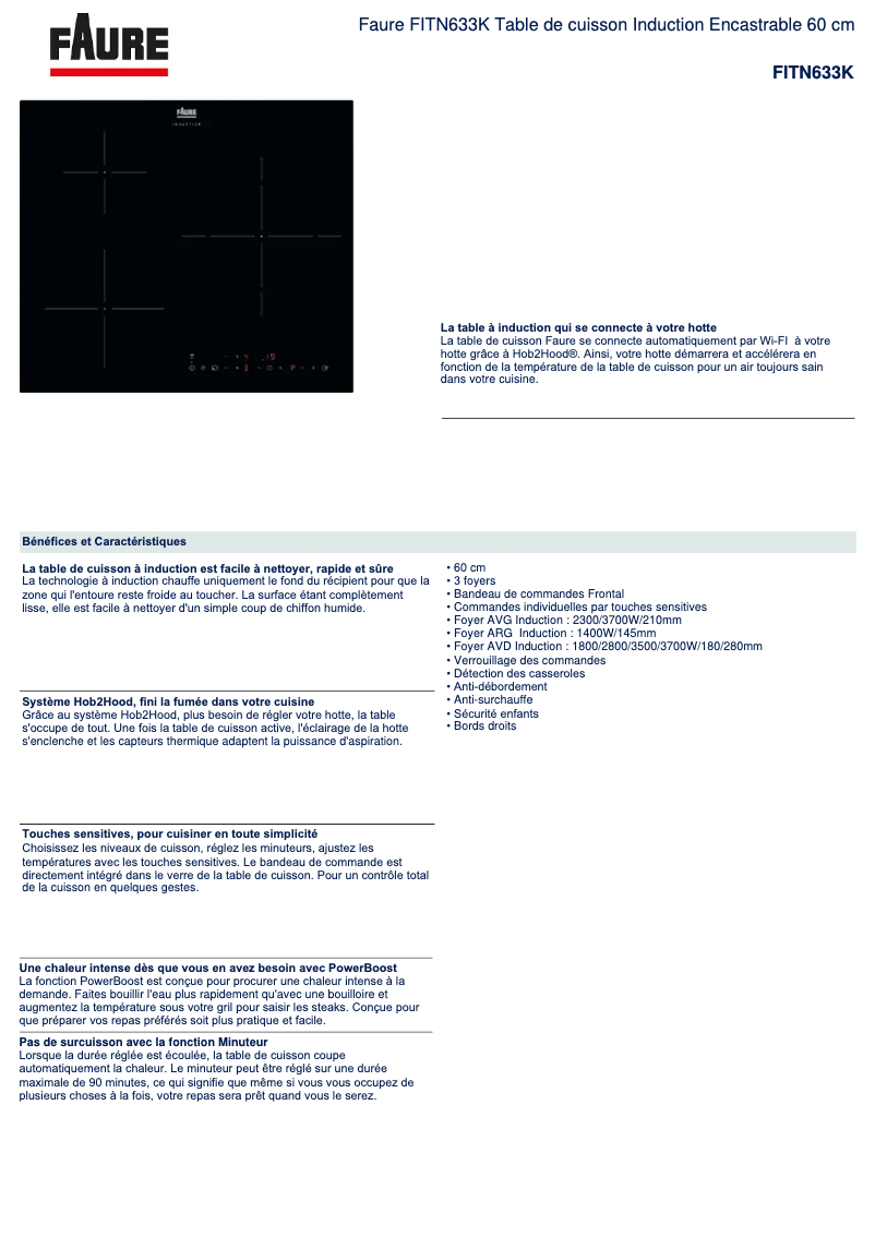 Image de la première page du manuel de l'appareil FITN633K