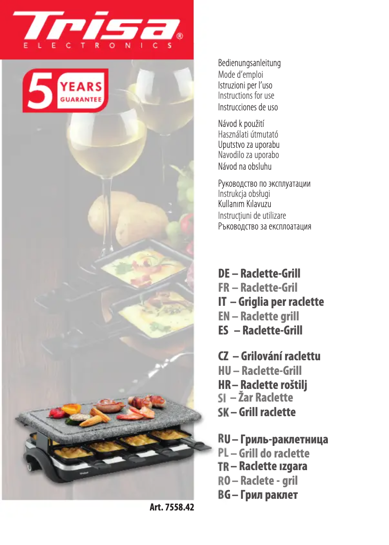 Page 1 de la notice Manuel utilisateur Trisa Hot Stone 7558.42