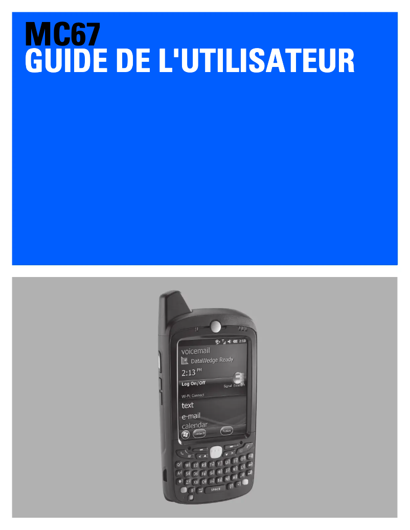 Page 1 de la notice Manuel utilisateur Zebra MC67