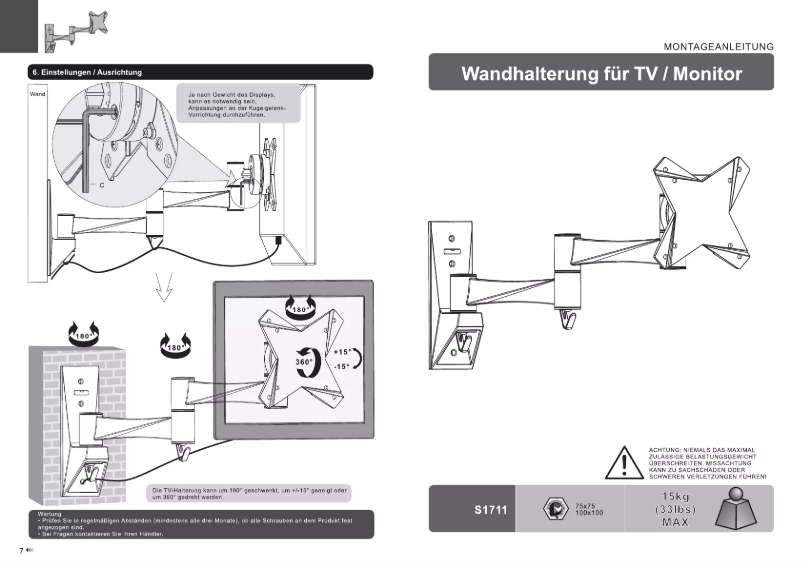 Image de la première page du manuel de l'appareil S1711