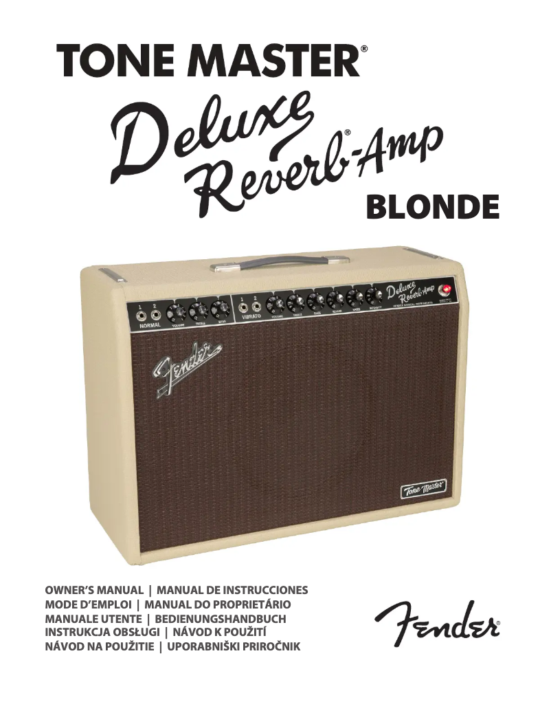 Página 1 del manual Manual de usuario Fender Tone Master Deluxe Reverb Blonde