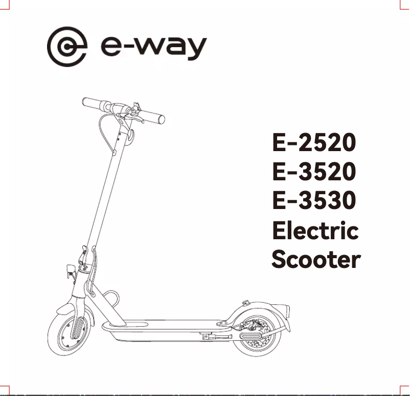 Page 1 of the manual User Manual E-way E-2520