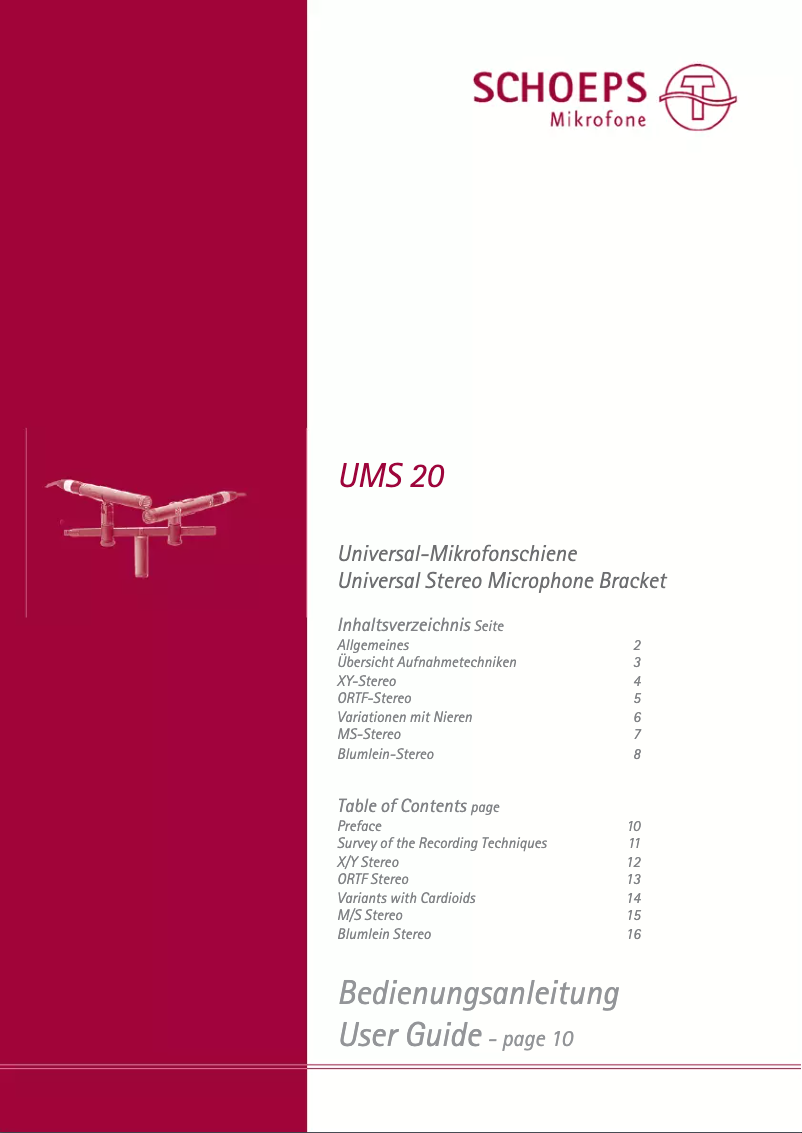 Image de la première page du manuel de l'appareil UMS 20