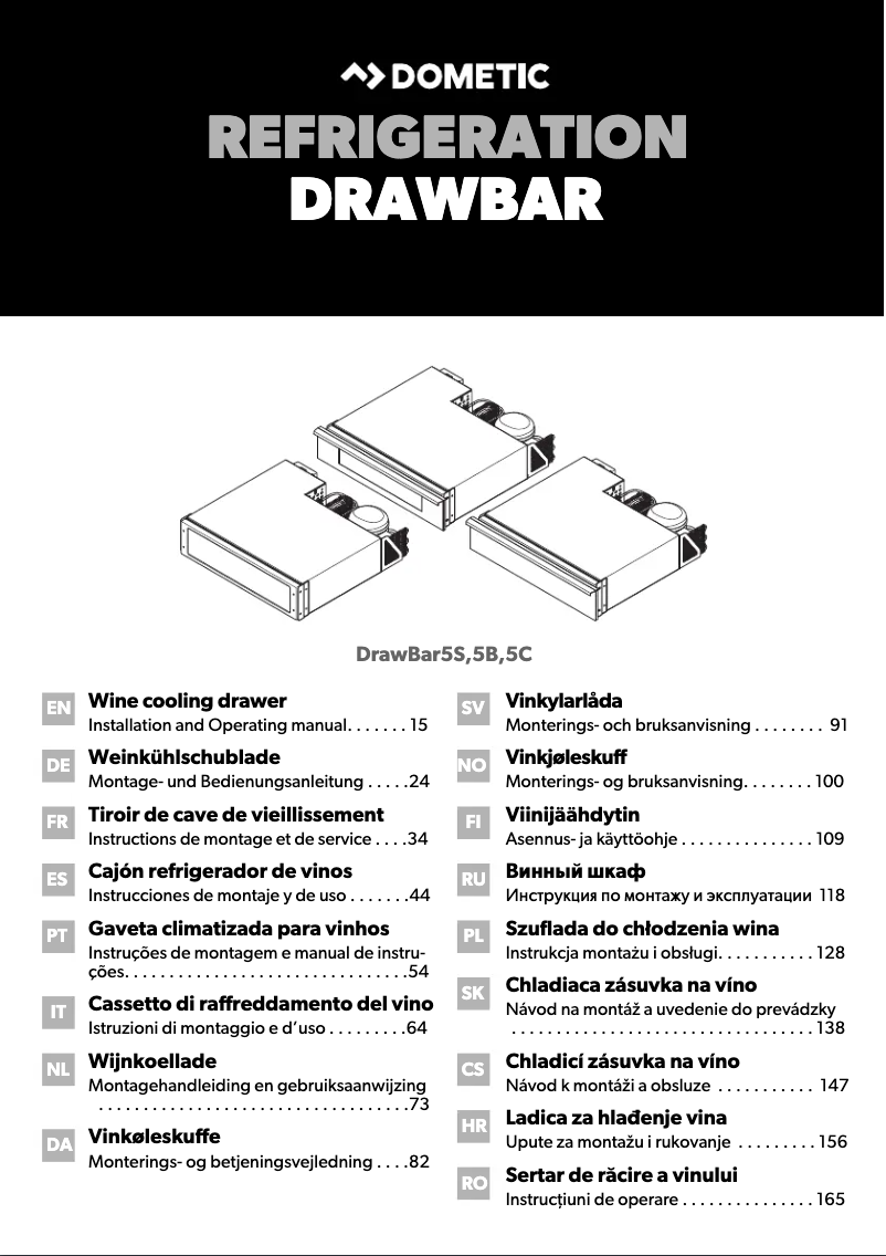 Página 1 del manual Guía de instalación Dometic DrawBar 5B