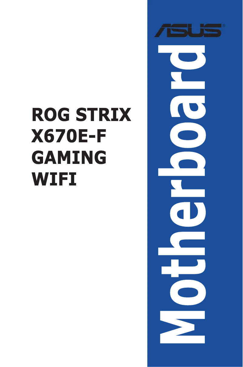 Page 1 de la notice Manuel utilisateur Asus ROG STRIX X670E-F Gaming WIFI
