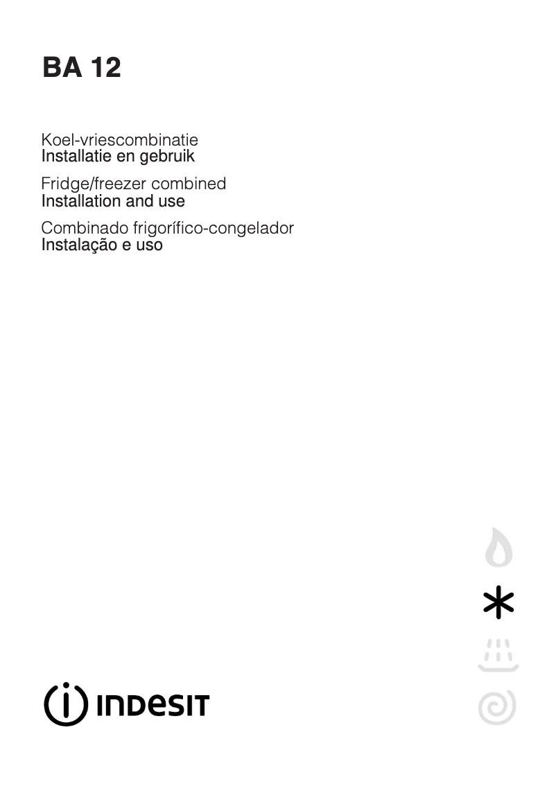 Page n°1 - Manuel utilisateur Indesit BA12