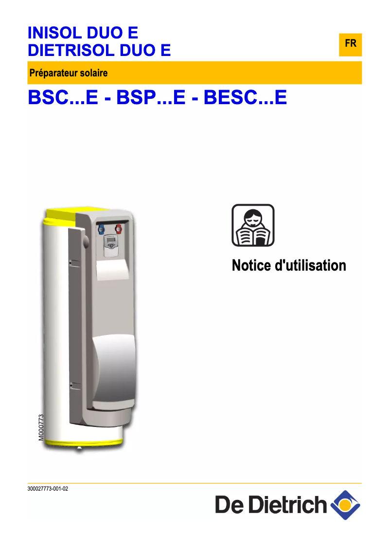 Page n°1 - Manuel utilisateur De Dietrich BSP 500 E