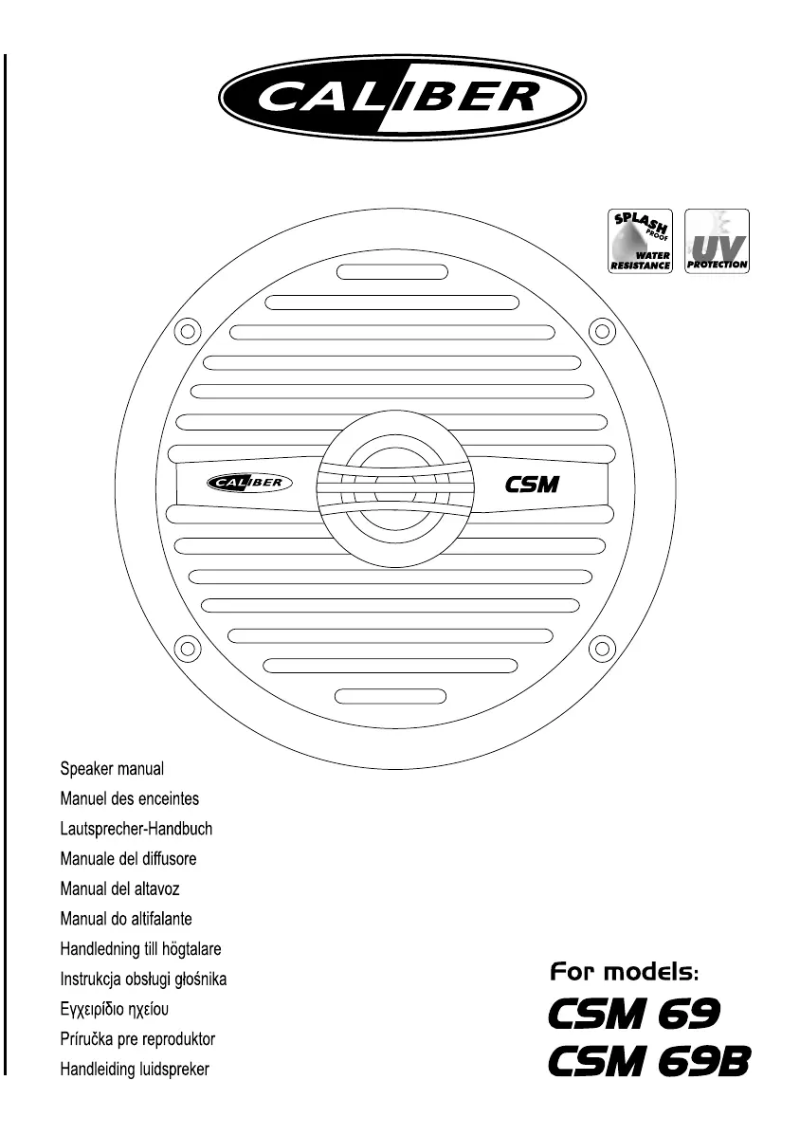 Page 1 de la notice Manuel utilisateur Caliber CSM 69B