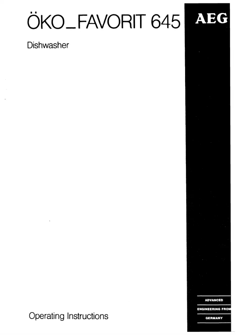 Imagen de la primera página del manual del dispositivo Favorit 645 W