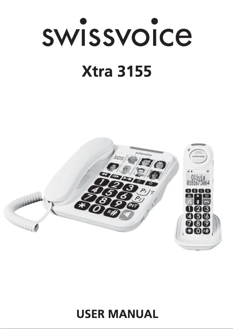 Page 1 de la notice Manuel utilisateur Swissvoice Xtra 3155