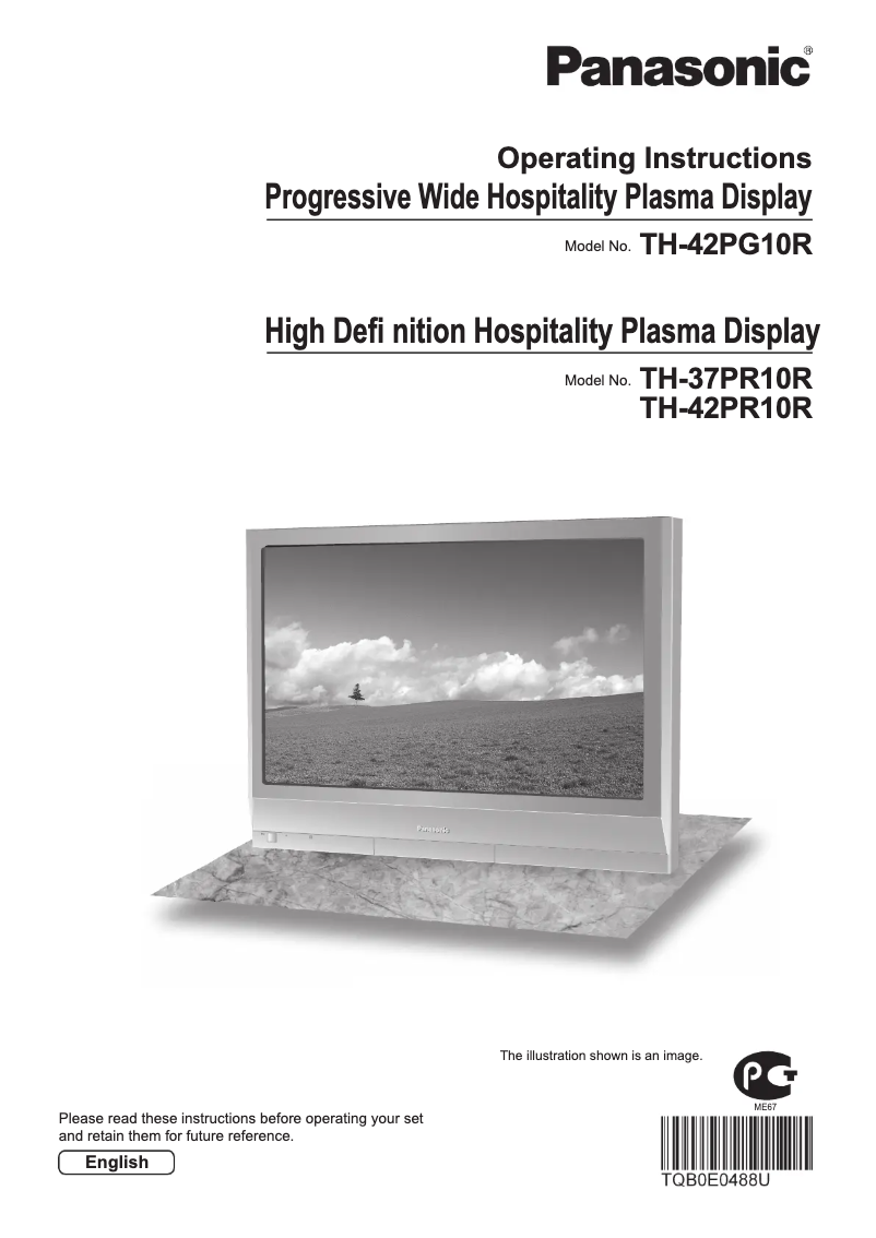 Page 1 de la notice Manuel utilisateur Panasonic TH-42PR10R