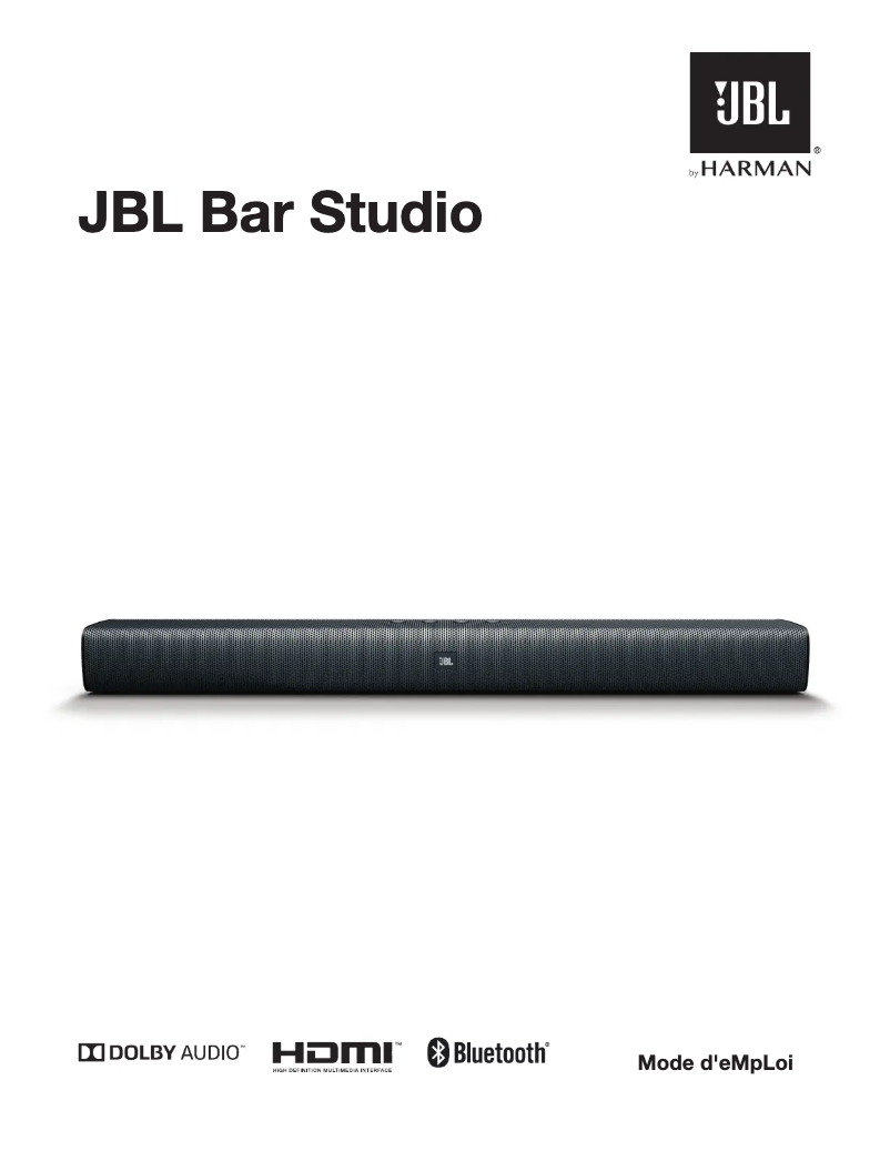 Page n°1 - Manuel utilisateur JBL Bar Studio