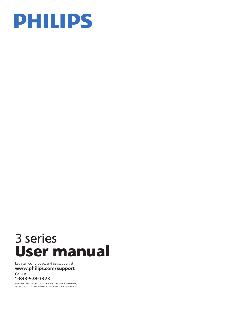 Page 1 of the manual User Manual Philips 32PFL3453