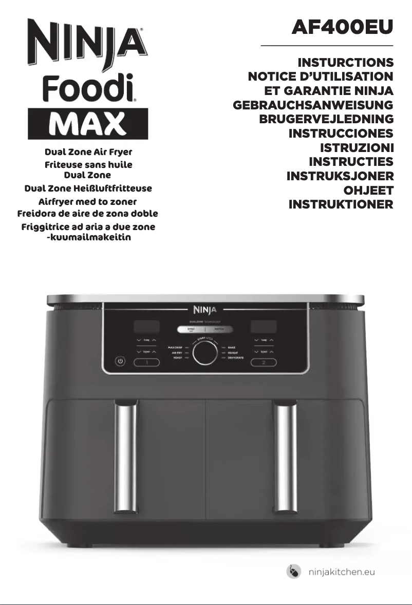 Image de la première page du manuel de l'appareil Foodi MAX AF400EU