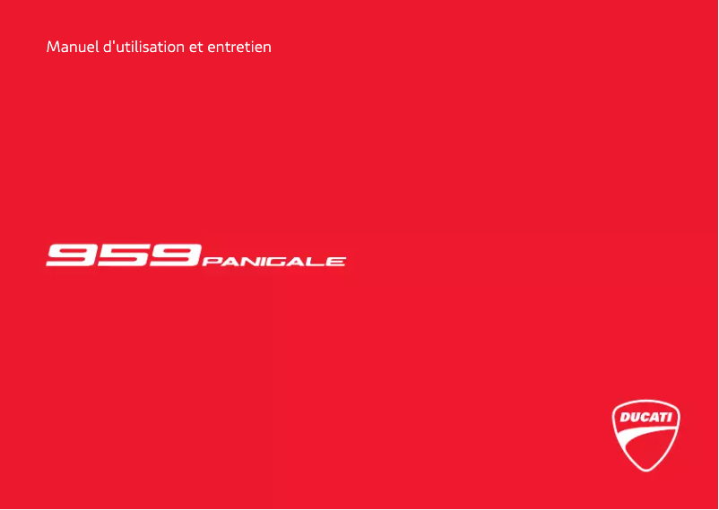 Page 1 de la notice Manuel utilisateur Ducati 959 Panigale (2019)