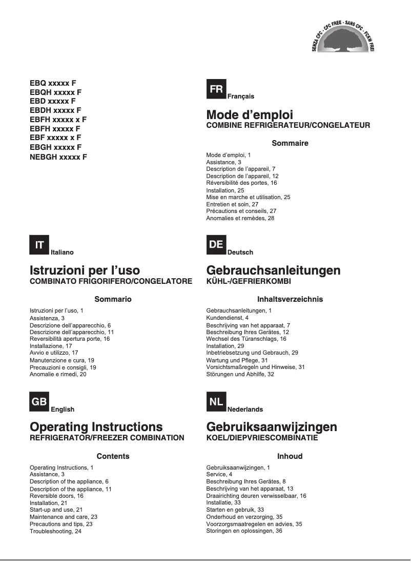 Imagen de la primera página del manual del dispositivo EBFH 18223 X F