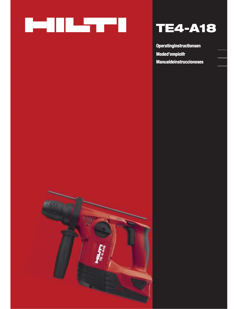 Página 1 del manual Manual de usuario Hilti TE 4 A1