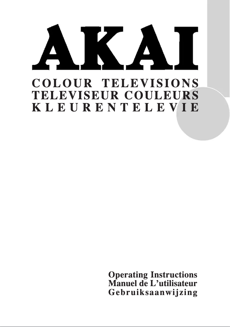 Page 1 de la notice Manuel utilisateur AKAI ATW2810PF
