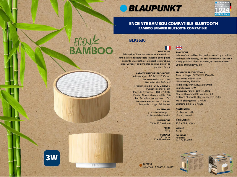 Página 1 del manual Manual de usuario Blaupunkt BLP3630