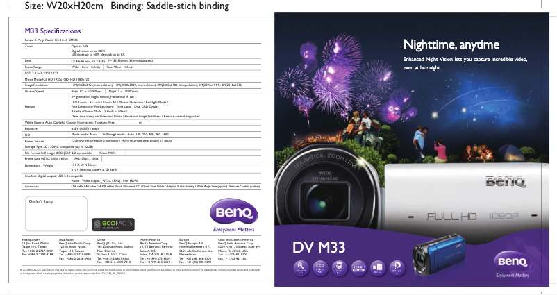 Page n°1 - Manuel utilisateur BenQ 9H.A2K01.5DE