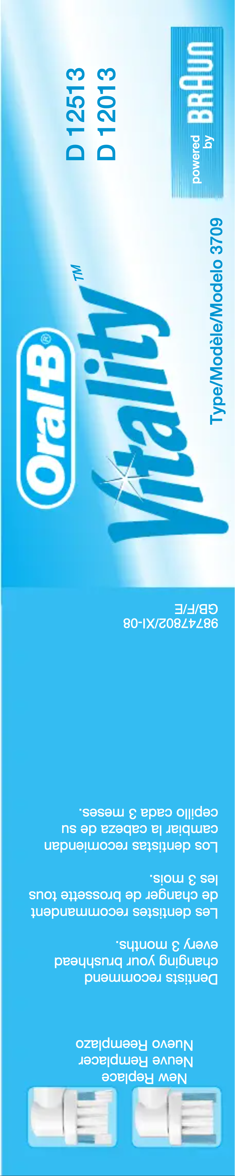 Page 1 de la notice Manuel utilisateur Braun D12513