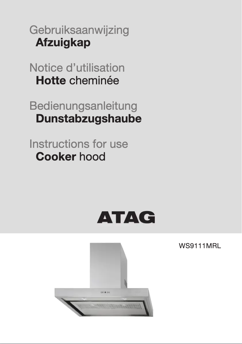 Page 1 de la notice Manuel utilisateur Atag WS9111MRL