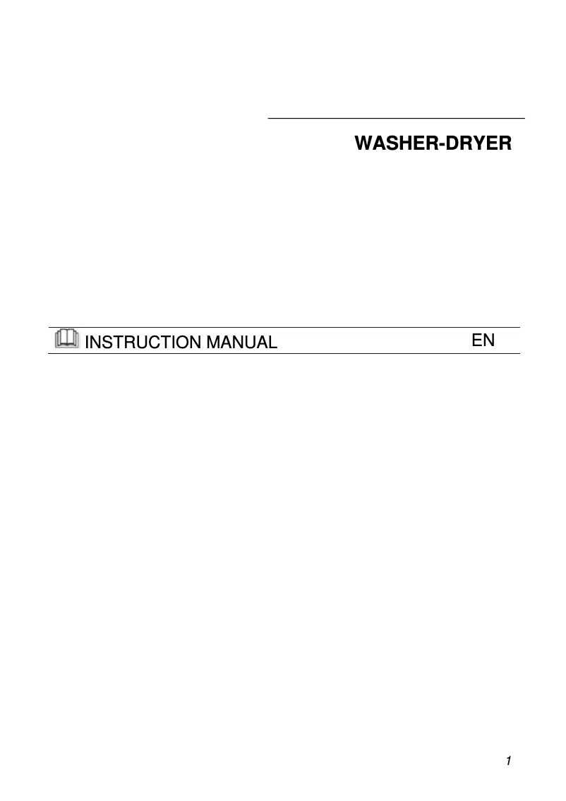 Image de la première page du manuel de l'appareil WDI73121 HK