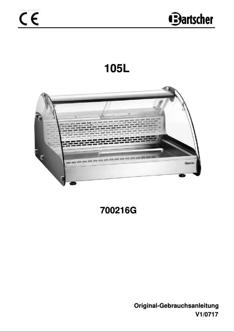 Page 1 de la notice Manuel utilisateur Bartscher 700216G