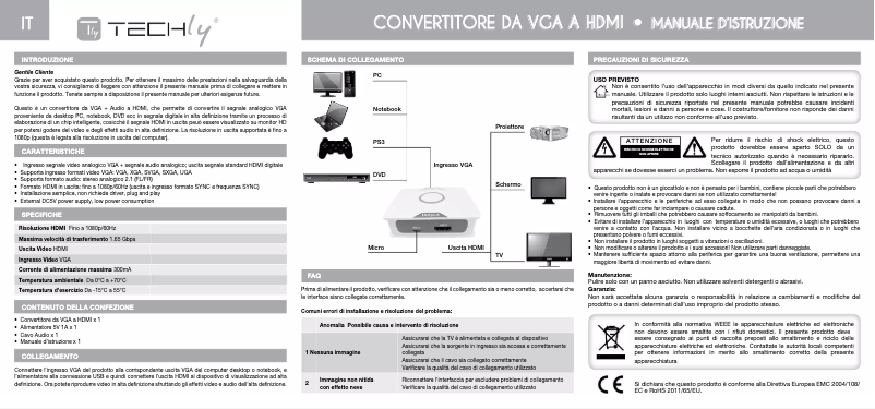 Page 1 de la notice Manuel utilisateur Techly IDATA CN-VGA2