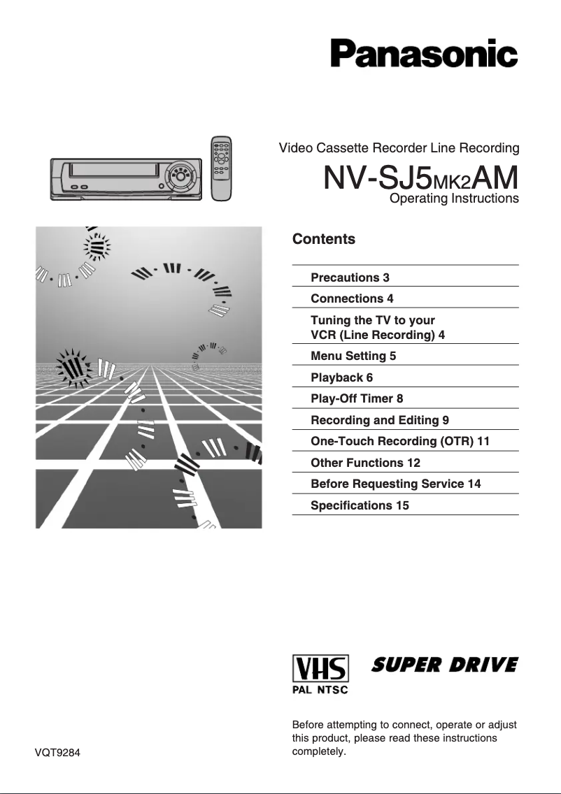 Page 1 de la notice Manuel utilisateur Panasonic NV-SJ5MK2