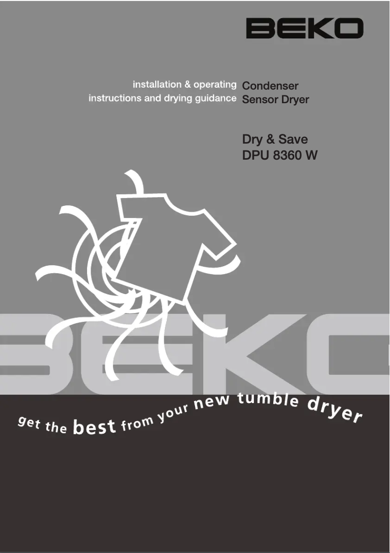 Page 1 de la notice Manuel utilisateur Beko DPU8360