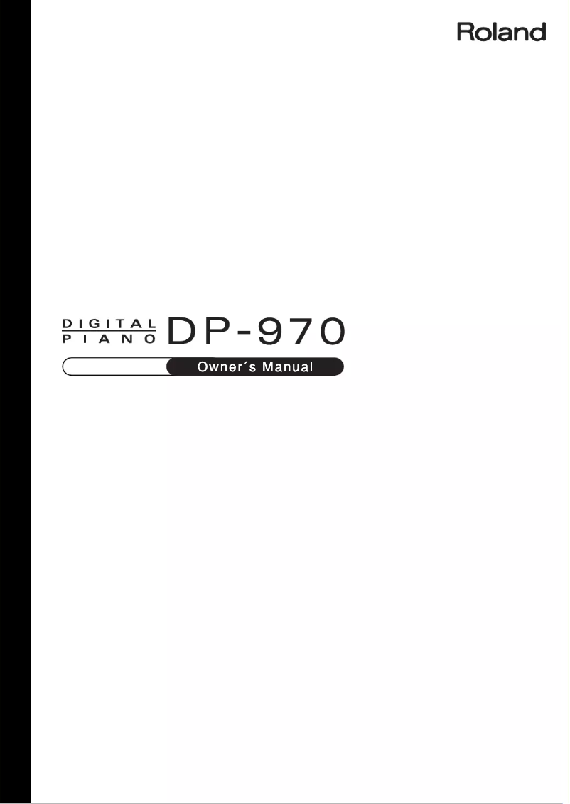 Image de la première page du manuel de l'appareil DP-970