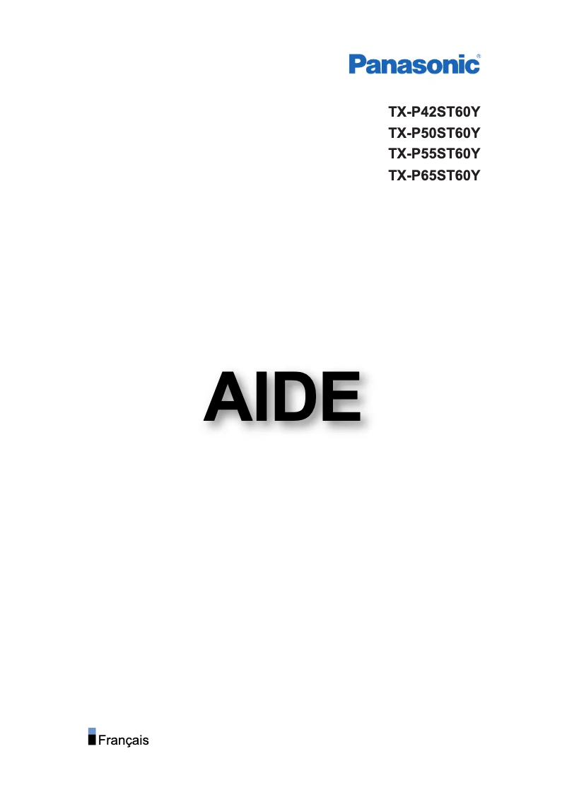 Image de la première page du manuel de l'appareil TX-P50ST60Y