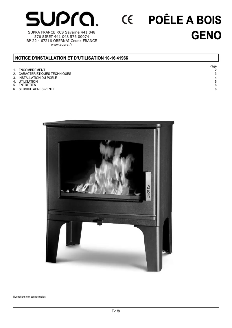 Page 1 de la notice Manuel utilisateur Supra GENO