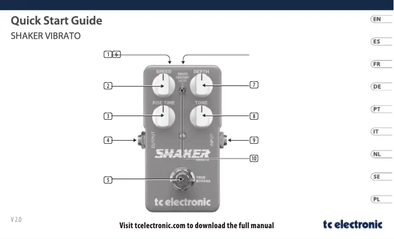 Image de la première page du manuel de l'appareil Shaker Vibrato