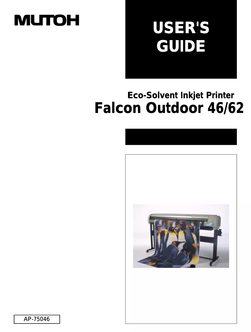 Page n°1 - Manuel utilisateur Mutoh Falcon Outdoor 62