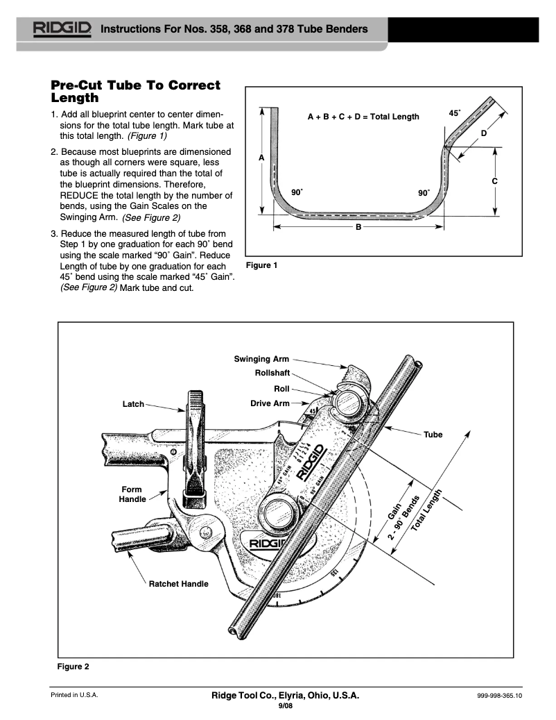 Page 1 de la notice Manuel utilisateur Ridgid 378