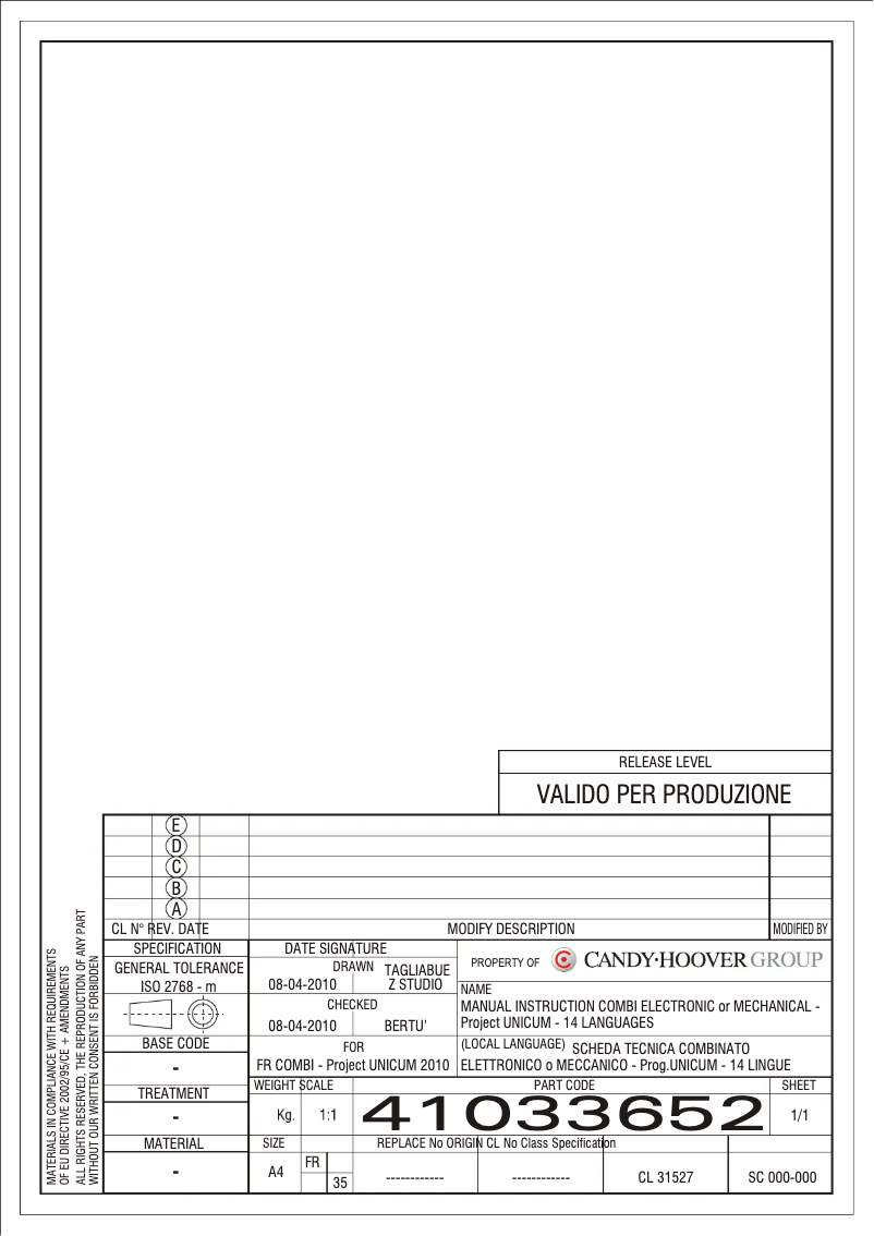 Image de la première page du manuel de l'appareil HSC 184 WE GreenRay