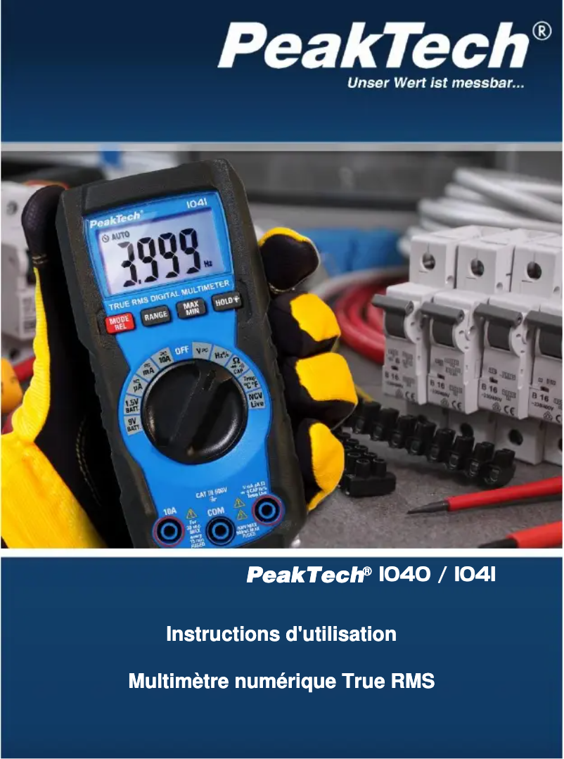 Página 1 del manual Manual de usuario PeakTech 1041