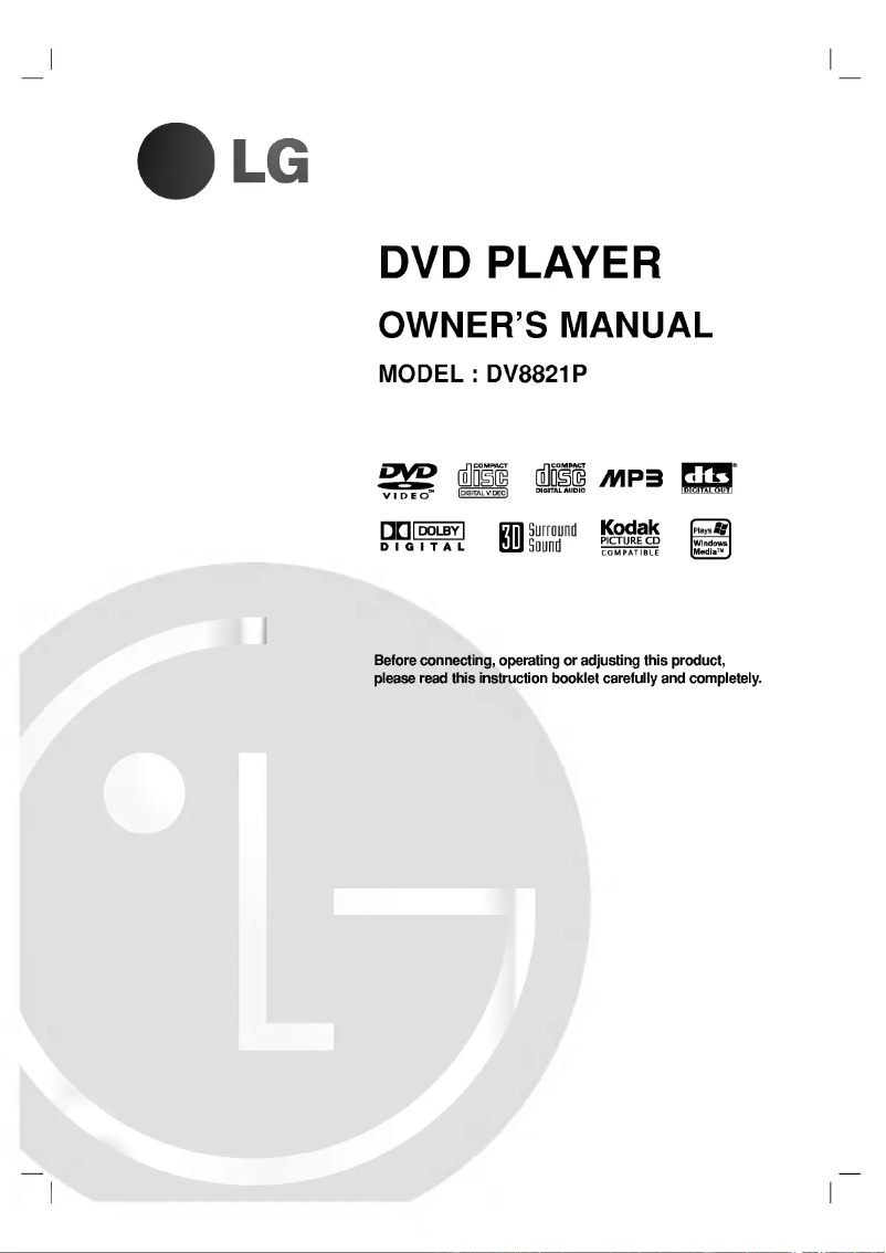 Page n°1 - Manuel utilisateur LG DV8821P