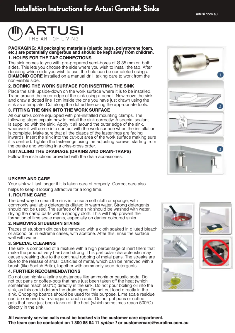 Page n°1 - Manuel utilisateur Artusi AGS1001B