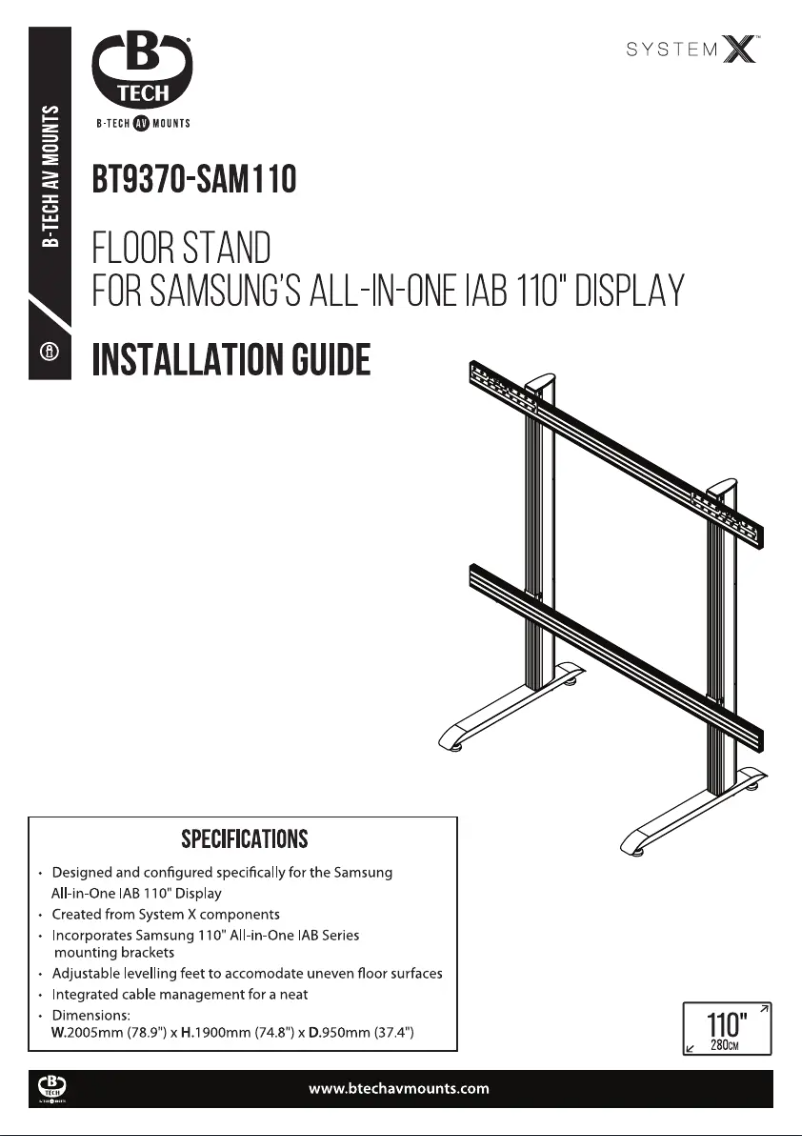 Imagen de la primera página del manual del dispositivo BT9370-SAM110
