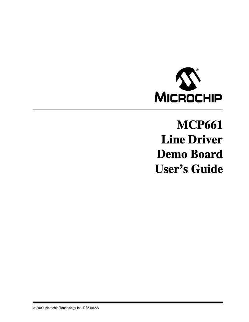 Page 1 de la notice Manuel utilisateur Microchip MCP665