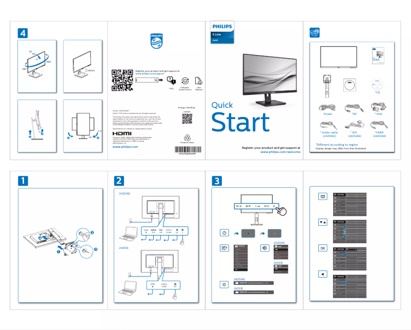 First page image of the manual for S Line 242S1AE