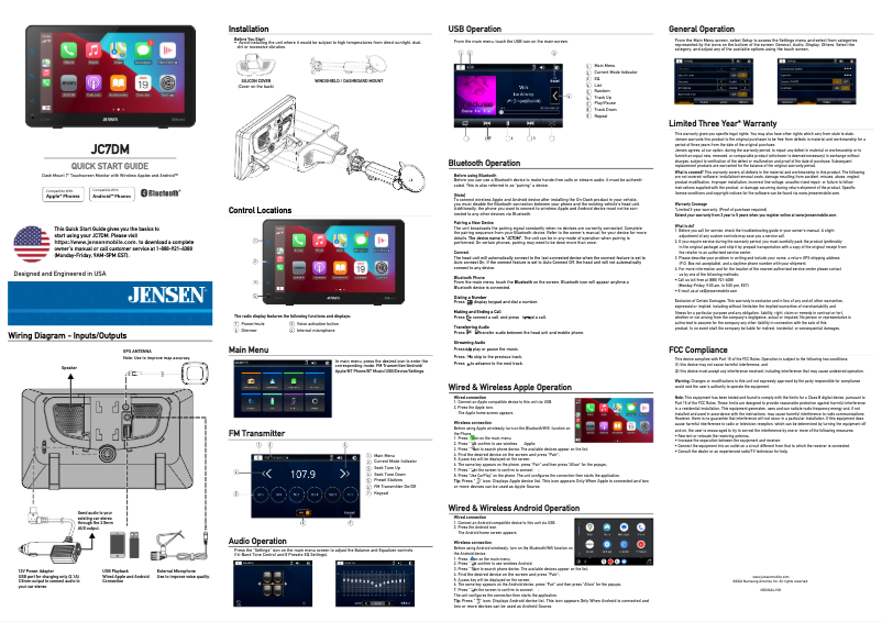 Image de la première page du manuel de l'appareil JC7DM