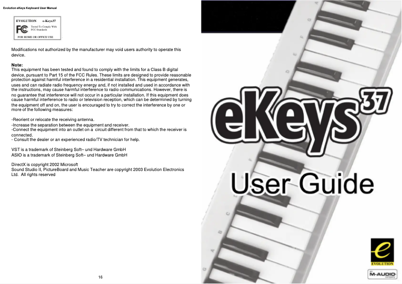 Image de la première page du manuel de l'appareil eKeys